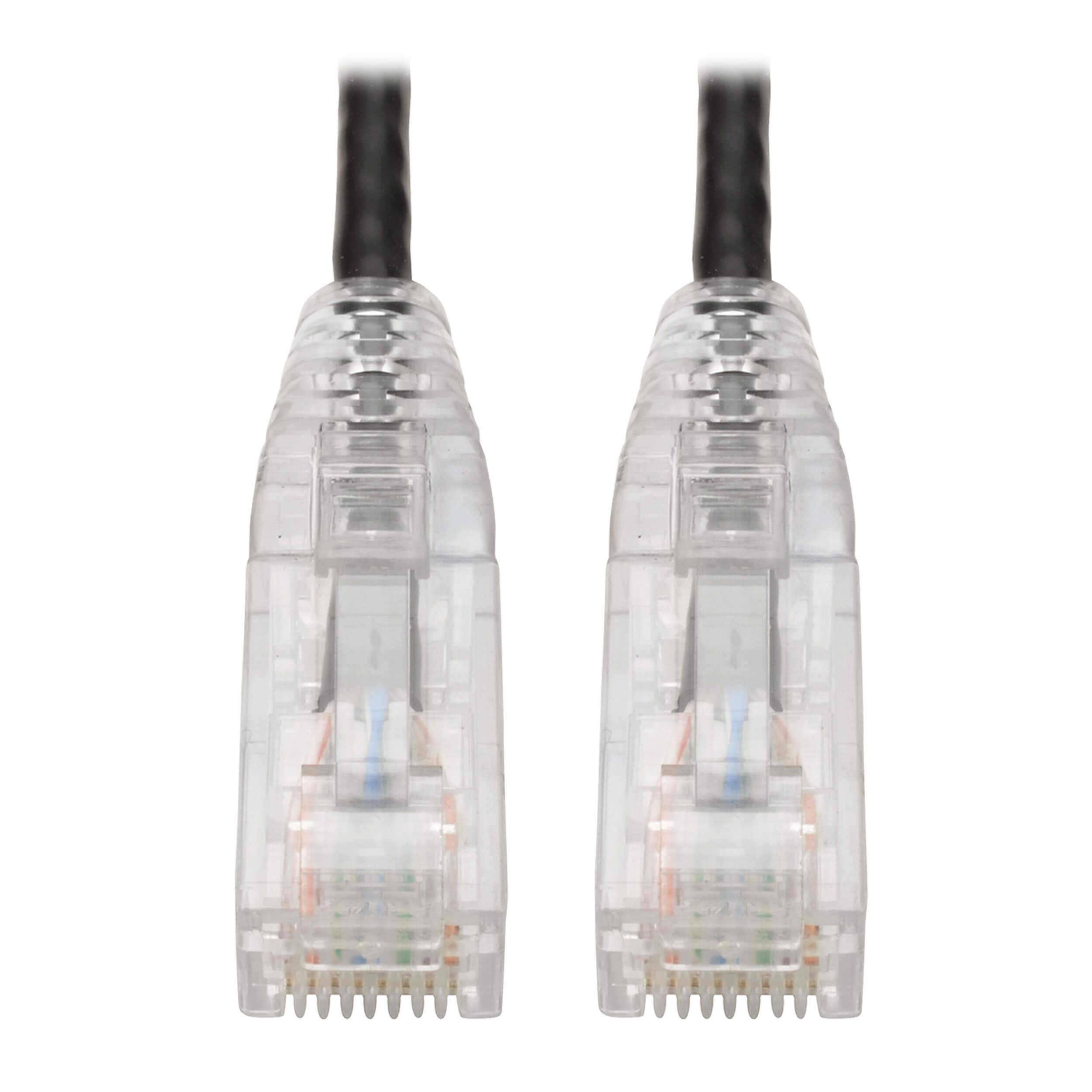 Tripp Lite Cat6 UTP Patch Cable (RJ45), M/M, Cat6 Ethernet Cable, Gigabit (1 Gbps), Molded, Slim, Black, 8 in. (N201-S8N-BK)
