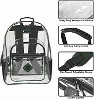 Trailmaker Clear Waterproof Stadium-Approved Backpack with Water Bottle Holder