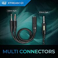 ADESSO Xtream Gaming Headset with 50 mm Drivers, Noise Cancelling Microphone and LED Lighting