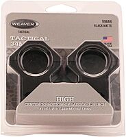 WEAVER High 6-Hole Picatinny Scope Ring - Matte Black