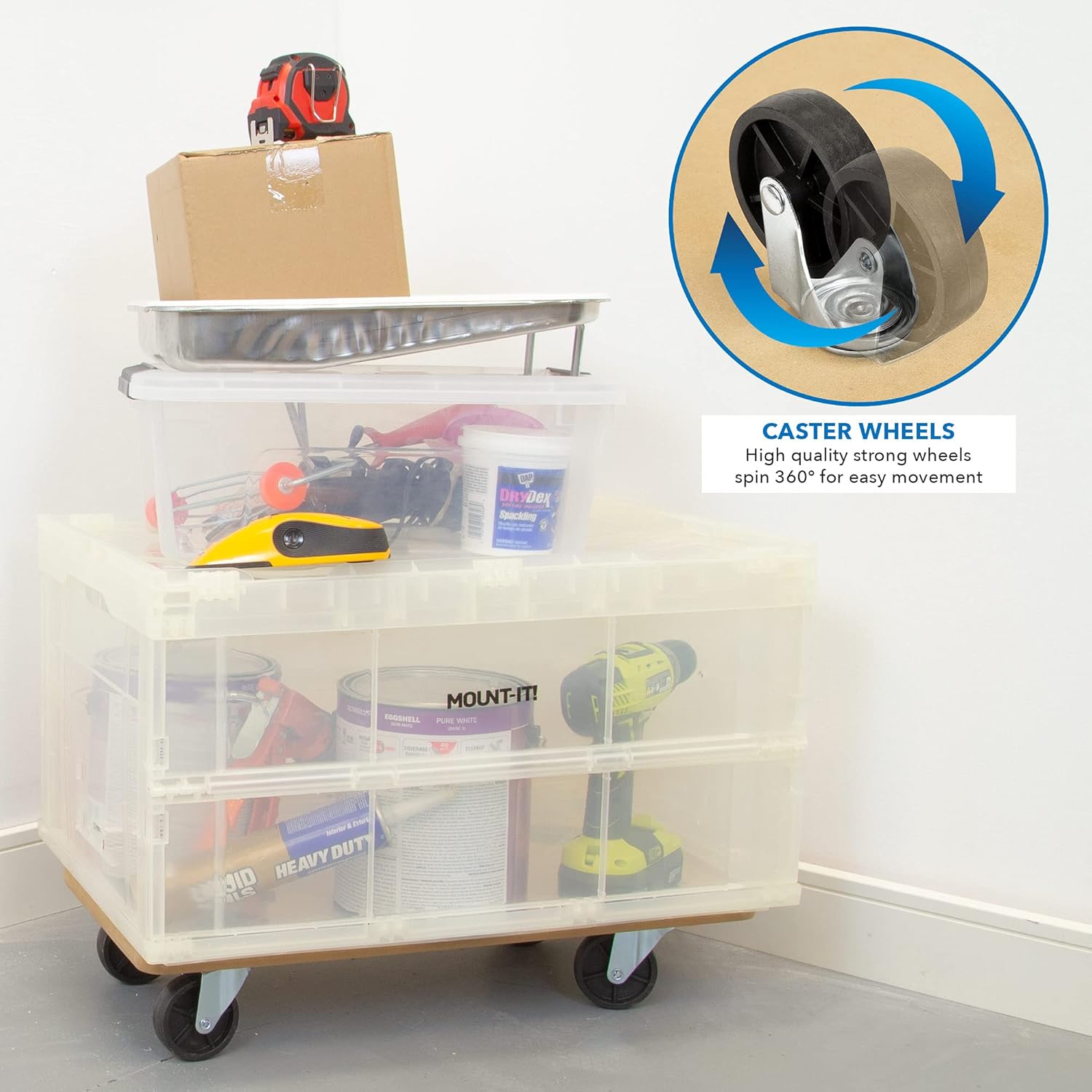 Mount-It! Furniture Dolly for Easy Moving, 220 lbs Capacity, Ideal for Pianos, Couches, Fridges