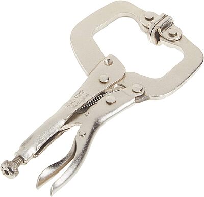 IRWIN Tools VISE-GRIP Locking C-Clamp, Original, Swivel Pad Tip, 4-inch (100mm) (165)