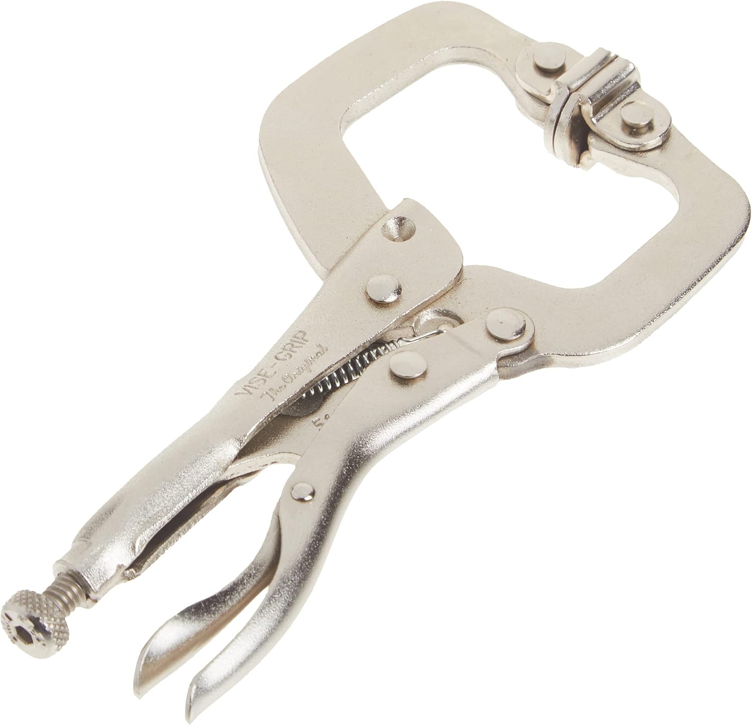 IRWIN Tools VISE-GRIP Locking C-Clamp, Original, Swivel Pad Tip, 4-inch (100mm) (165)