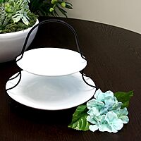 Gibson Elite Gracious Dining 2-Tier Serving Set, White