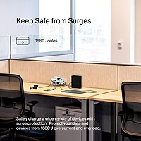 Belkin 6-Outlet Surge Protector Power Strip, ETL-listed, Wall-Mountable w/ 6 AC Outlets, Overvoltage Protection