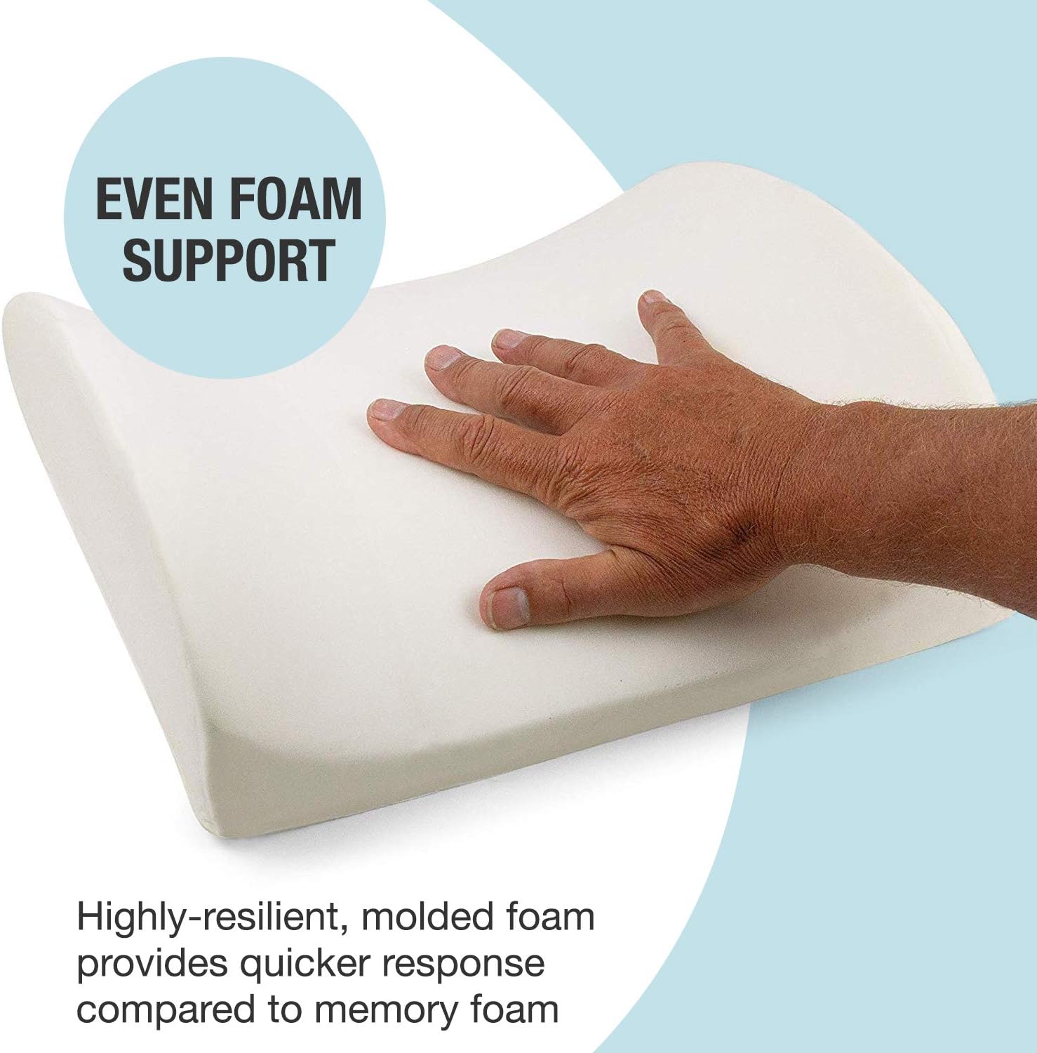 DMI Lumbar Support Pillow for Chair to Assist with Back Support with Removable Washable Cover to Ease Lower Back Pain