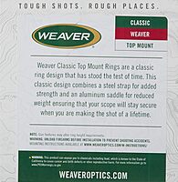 Weaver Detachable 30mm High Top Mount Rings Black