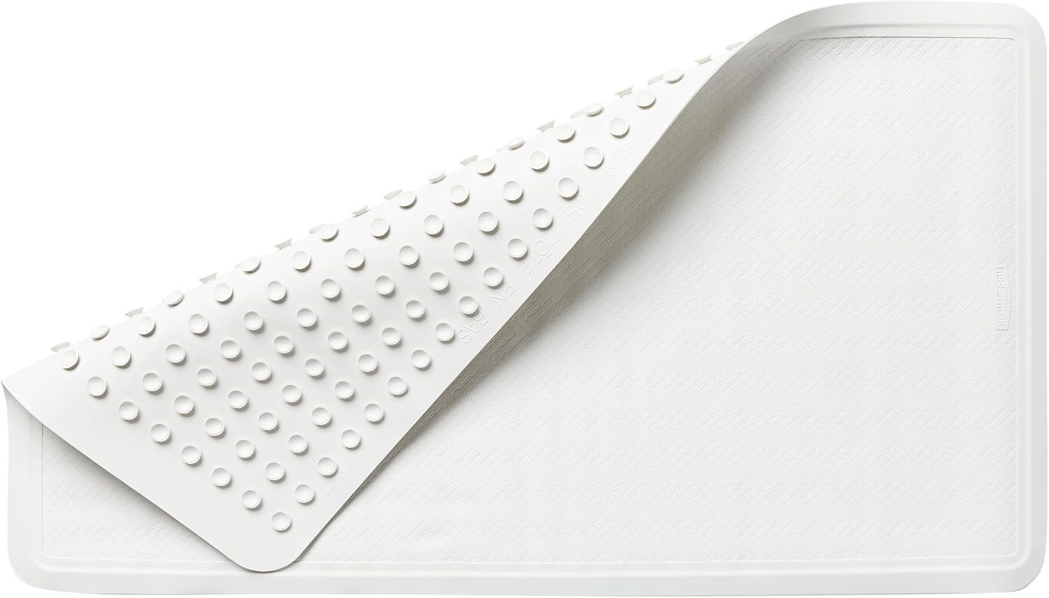 Rubbermaid Commercial Products Safti-Grip Bath Mat, Large, White, Suction-Backed, for Commercial/Residential Use for Home/Hotel/Shower/Bathtub Large White
