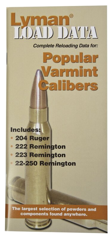 Lyman Load Data Book .20, .22 Caliber Rifle