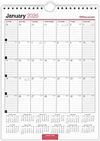Office Depot Brand Monthly Wall Calendar, 8" x 11", White, January 2026 to December 2026, OD30132826