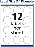 AVERY Round Labels with Sure Feed Technology, 2\" Diameter