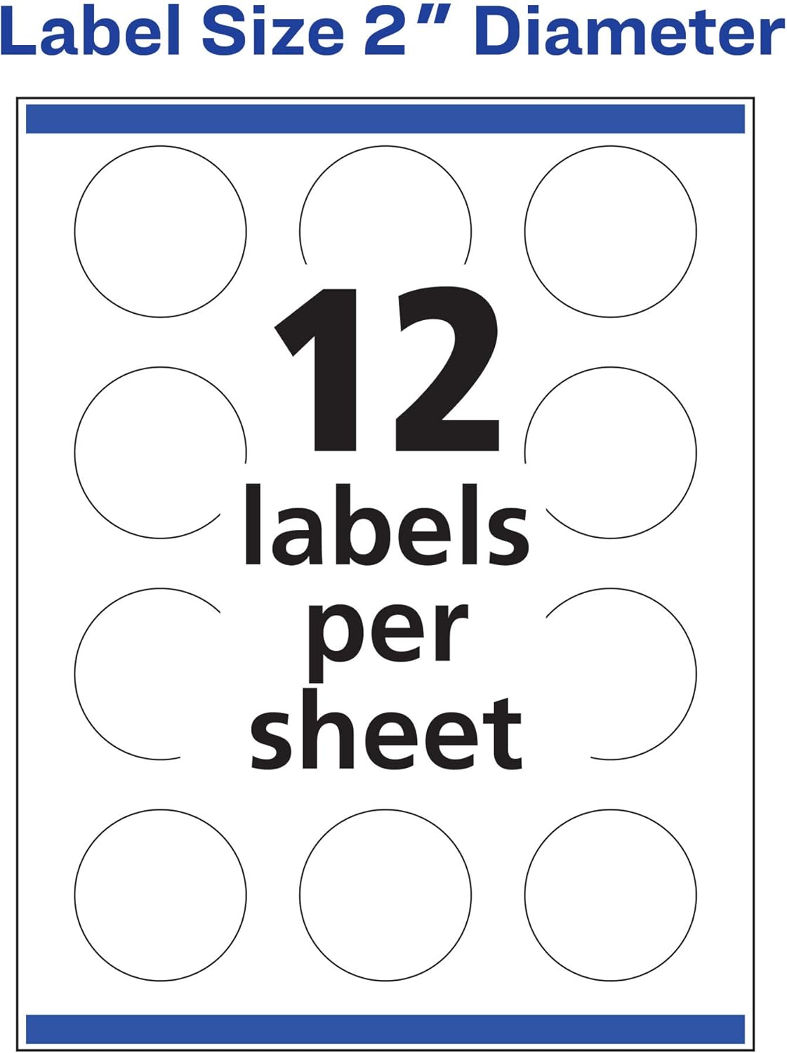 AVERY Round Labels with Sure Feed Technology, 2\" Diameter