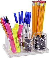 Azar Displays Acrylic Deluxe 6-Cup Holder, 3inH x 7inW x 4-3/4inD, Clear