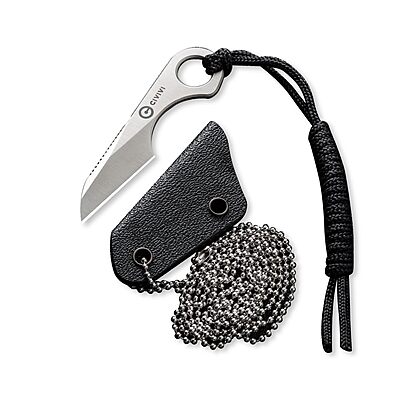 CIVIVI Gramis Mini Fixed Blade Neck Knife for EDC, Swedish 14C28N Steel
