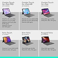 Logitech Folio Touch iPad Keyboard Case with Trackpad and Smart Connector for iPad Air 11-inch (M2 & M3), iPad Air (4th & 5th gen) – Graphite Graphite 4th & 5th gen TABLET KEYBOARD