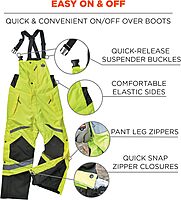 Ergodyne GloWear 8928 Hi-Vis Insulated Bib Overalls