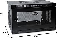 Tripp Lite 6U Wall Mount Rack Enclosure Server Cabinet, 16.5" Deep, Switch-Depth (SRW6U), Black