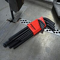 Bondhus 10999 Set of 9 Balldriver L-wrenches, ProGuard Finish, sizes 1.5-10mm One Size