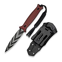 CIVIVI Perfrico Fixed Blade Knife 4.49" Single-edge 14C28N Full Tang Textured G10 Handle with Kydex Sheath, T-clip and Lanyard
