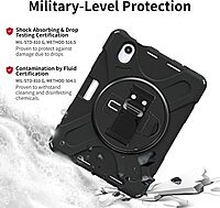 CODi Rugged Case for iPad Mini 6/iPad Mini A17 Pro | 360° Protection, Drop-Test Certified, Rotating Kickstand