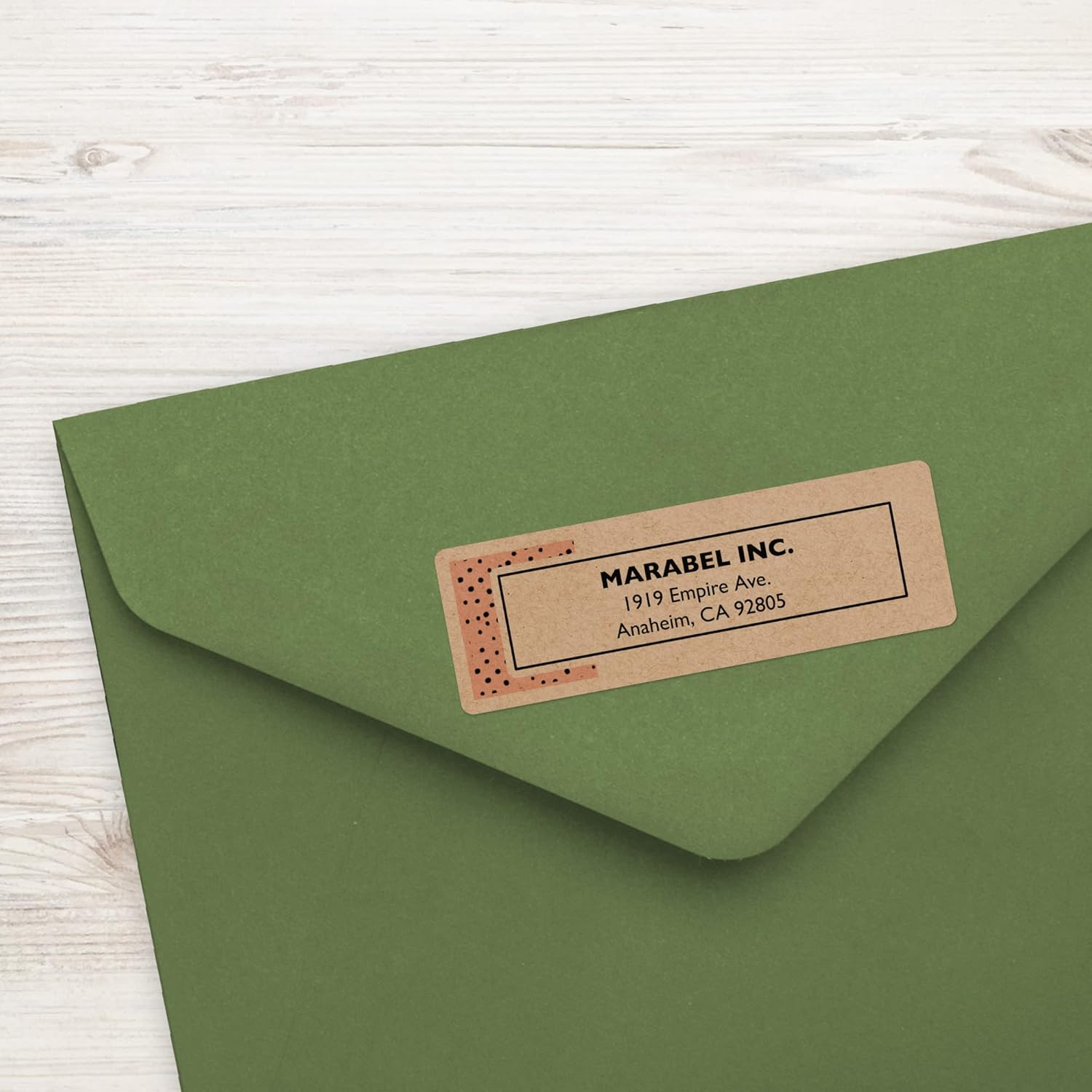 Avery Kraft Brown Rectangle Labels, Sure Feed Technology, 1-1/3" x 4", Permanent Adhesive, Laser/Inkjet Printable