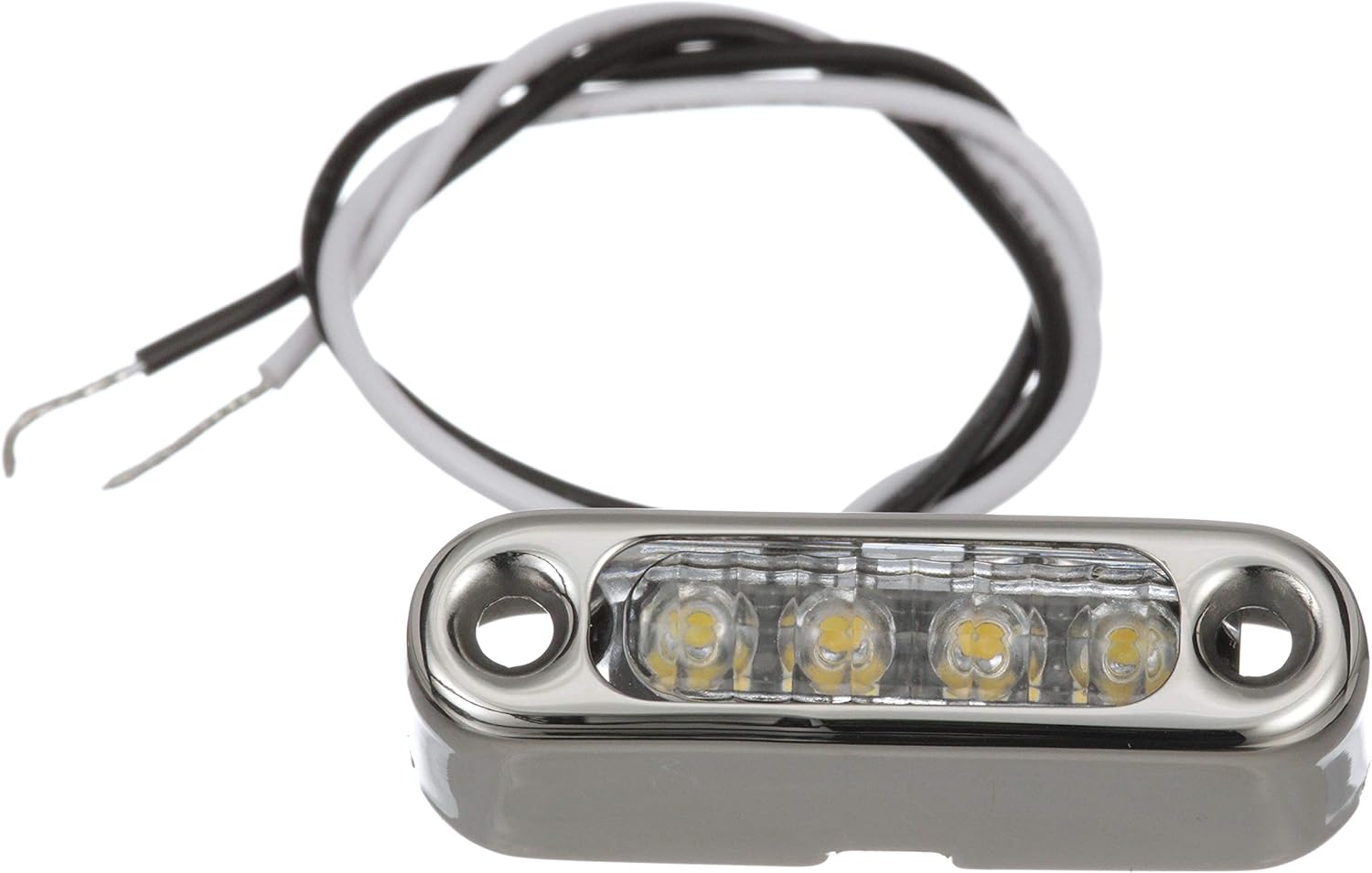 Attwood 6350W7 LED Micro Lights, Stainless Steel Bezel, Vertical Mount, White Light, .66-Watt Draw at 12 Volts DC