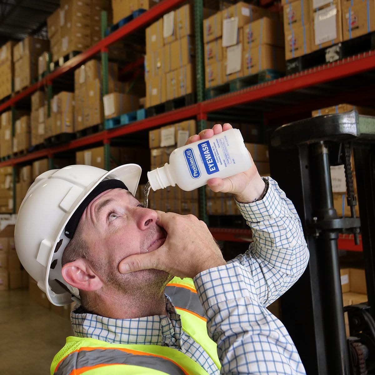 PhysiciansCare Eye Wash Solution, Sterile Isotonic Buffered Solution for Flushing & Irrigating Eyes