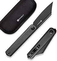 SENCUT Bronte Folding Pocket Knife with Front Flipper, 3.38 Inch 9Cr18MoV Reverse Tanto Blade