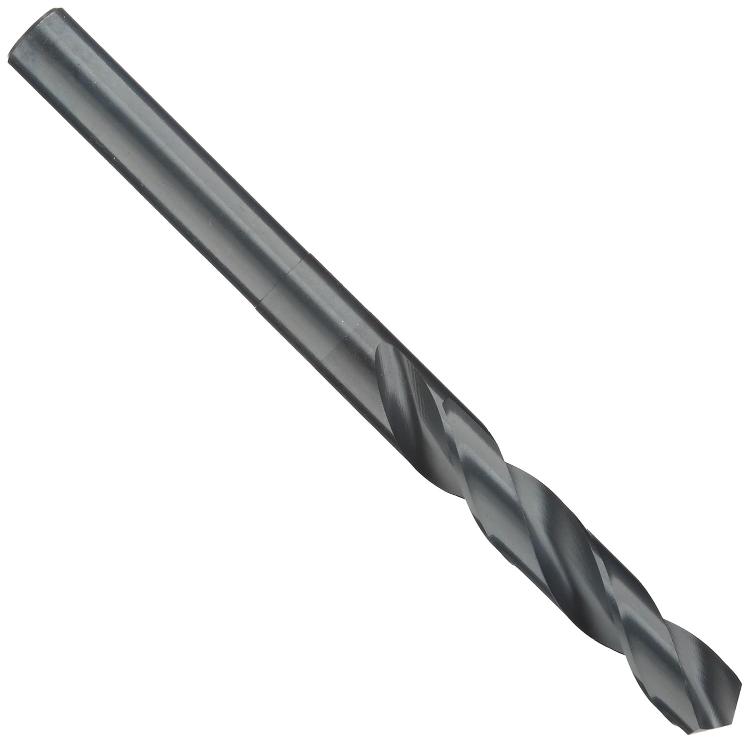 Chicago Latrobe 190 High-Speed Steel Reduced Shank Drill Bit, Black Oxide Finish, Round Shank, 118 Degree Conventional Point