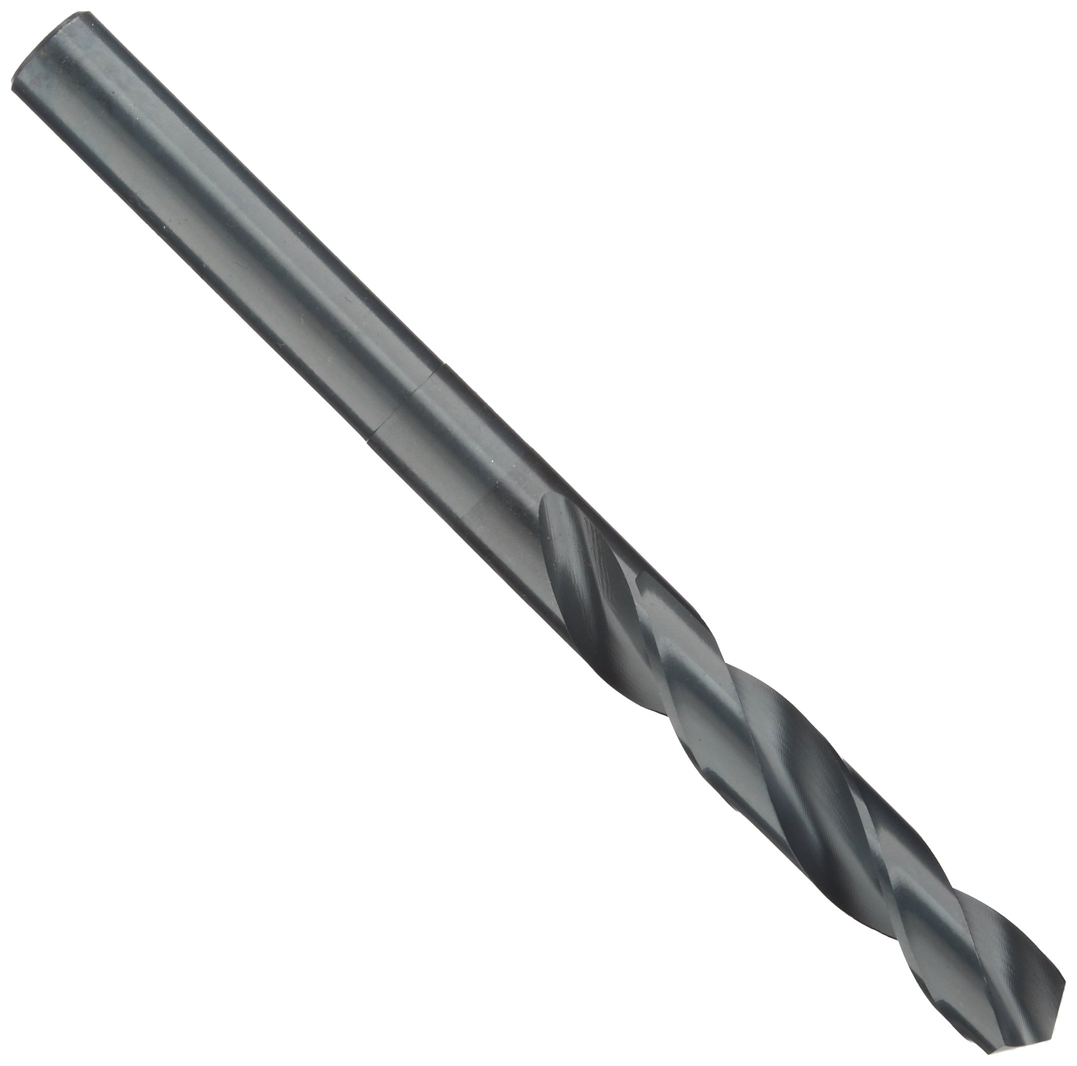 Chicago Latrobe 190 High-Speed Steel Reduced Shank Drill Bit, Black Oxide Finish, Round Shank, 118 Degree Conventional Point
