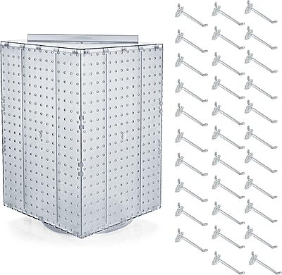 Azar Displays 4-Sided Revolving Pegboard Countertop Display 14 x 14 x 20