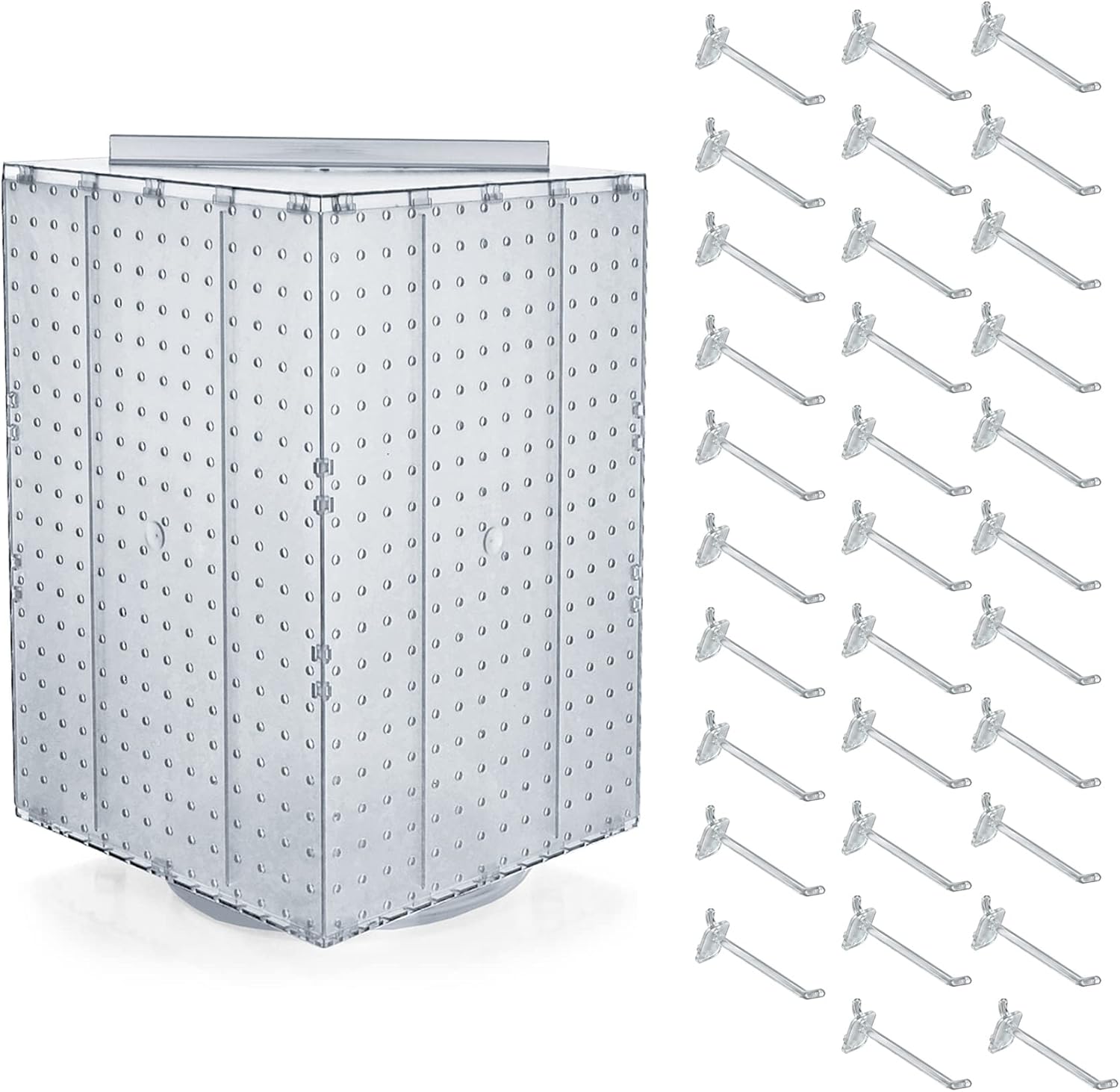 Azar Displays 4-Sided Revolving Pegboard Countertop Display 14 x 14 x 20