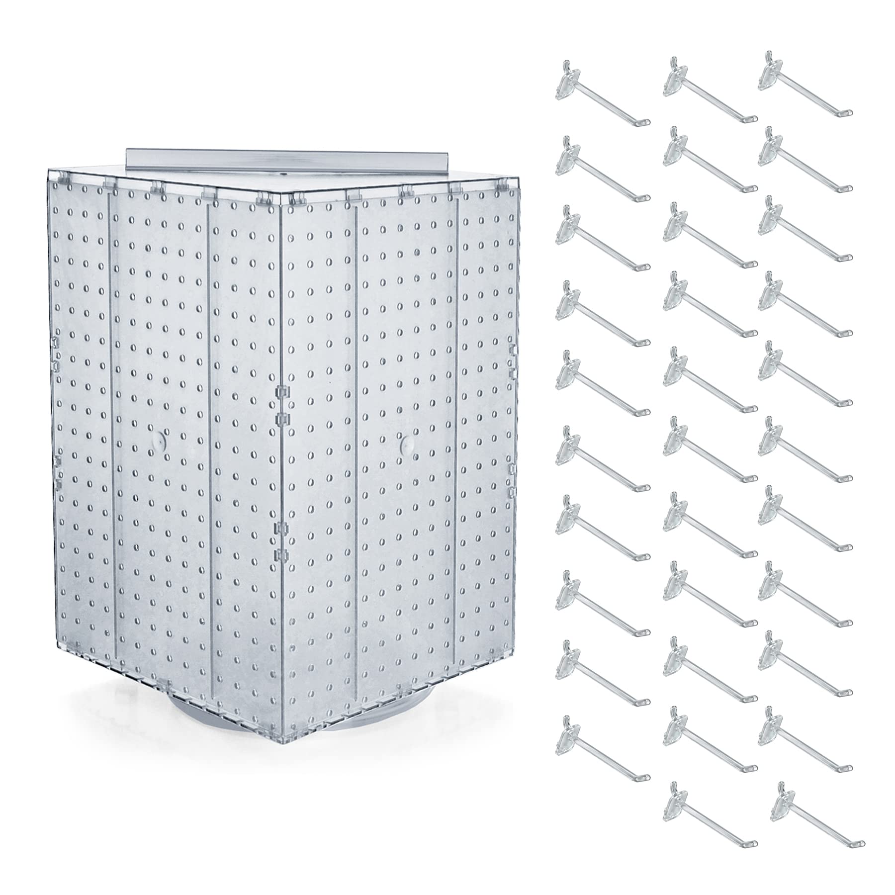 Azar Displays 4-Sided Revolving Pegboard Countertop Display 14 x 14 x 20