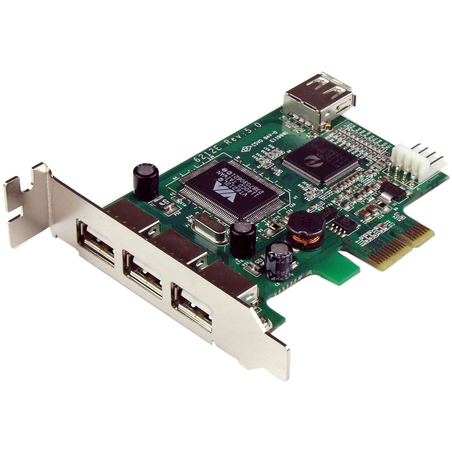 StarTech.com 4 Port PCI Express Low Profile High Speed USB Card - PCIe USB 2.0 Card - PCI-E USB 2.0 Card