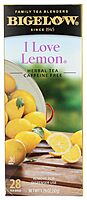 Bigelow I Love Lemon Herbal Tea Bags, Box Of 28