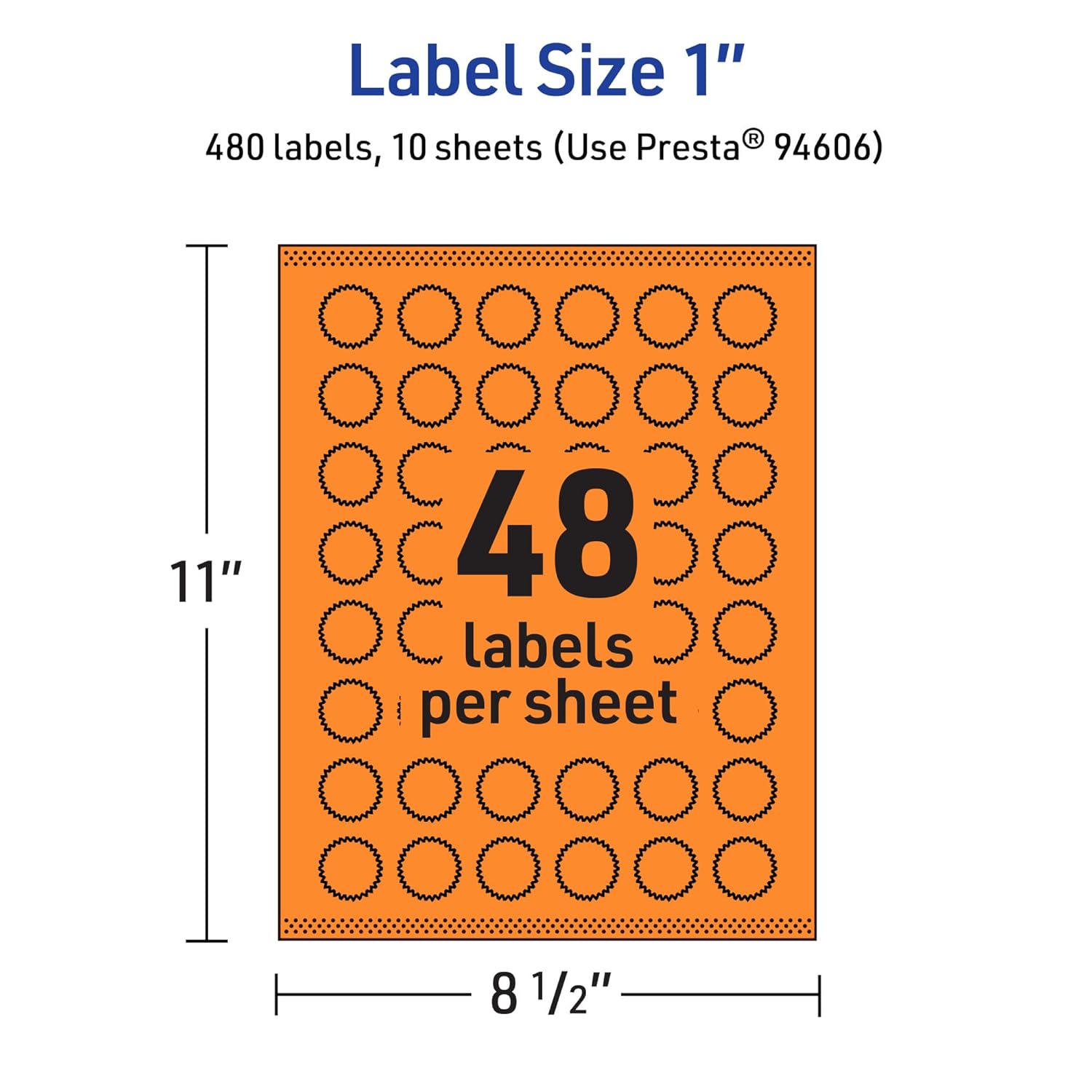 Avery Printable Starburst Labels, Sure Feed, Print-to-the-Edge