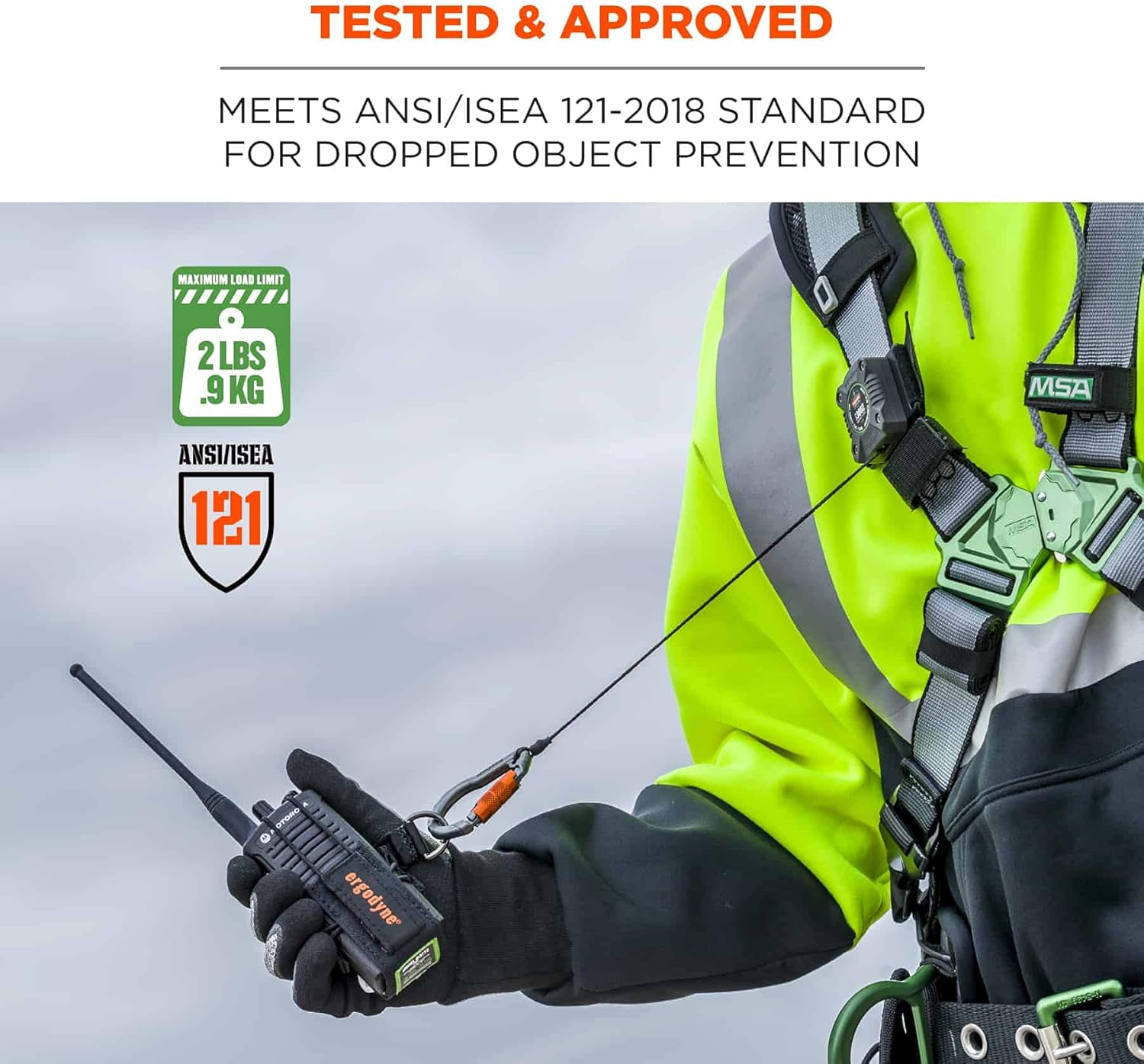 Ergodyne Squids 3772 Radio Holster Trap, Large, Black