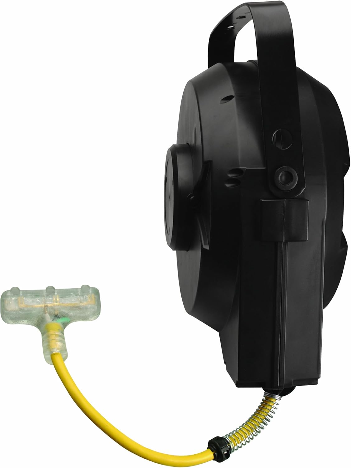 Southwire Retractable Cord Reel - 12/3 Gauge SJTW Cord with Power Light Indicator - Locking & Auto-Retract Mechanism