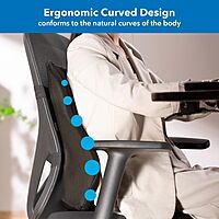Mount-It! Office Chair Lumbar Support Cushion with Memory Foam