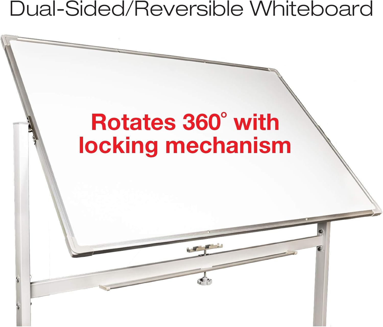 Excello Global Products 48"x32" Reversible Magnetic Dry-Erase Whiteboard on Wheels