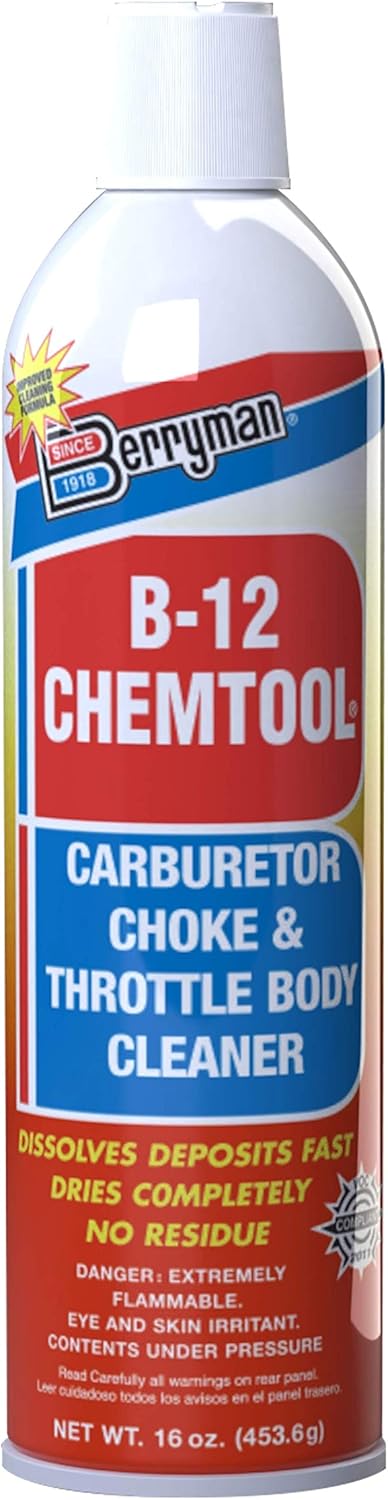 Berryman Products 0117C B-12 Chemtool Carburetor, Choke & Throttle Body Cleaner [VOC Compliant in All 50 States] 1 Ounce
