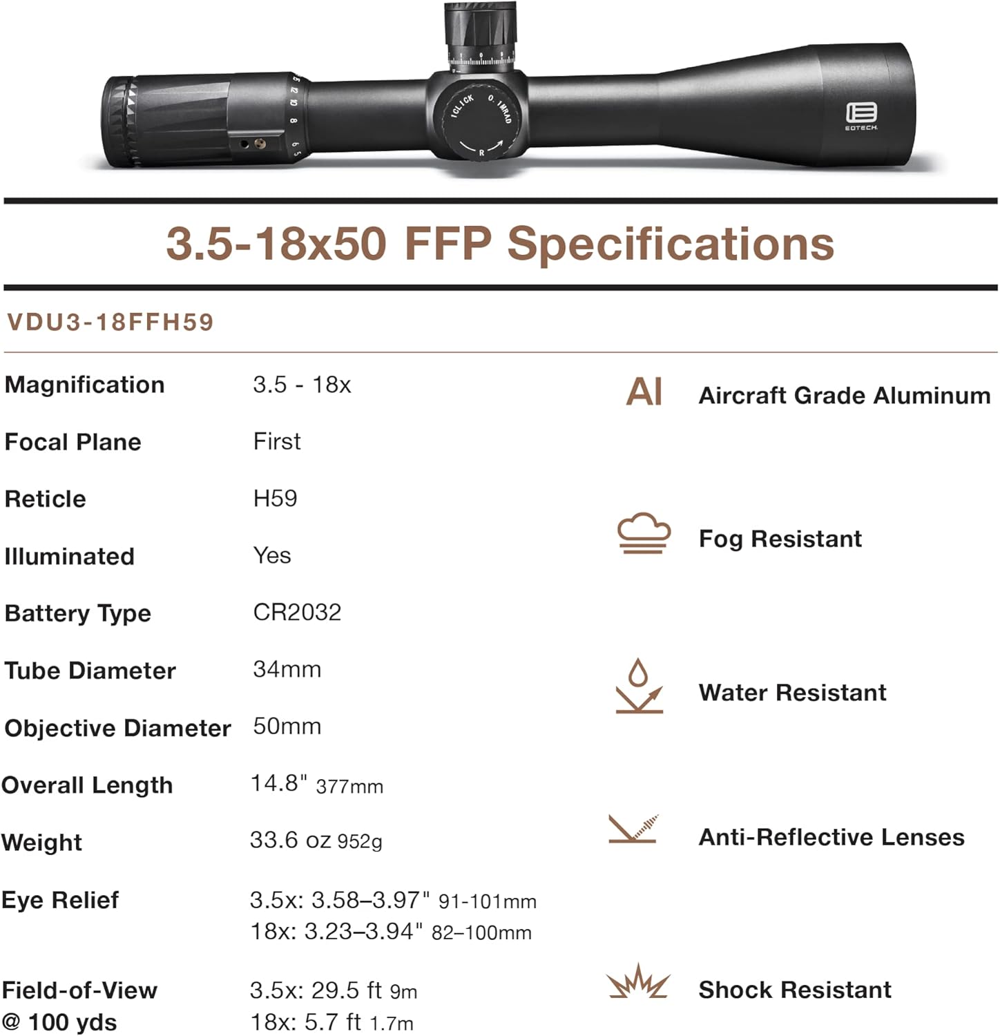 EOTECH Vudu Precision Rifle Scope FFP
