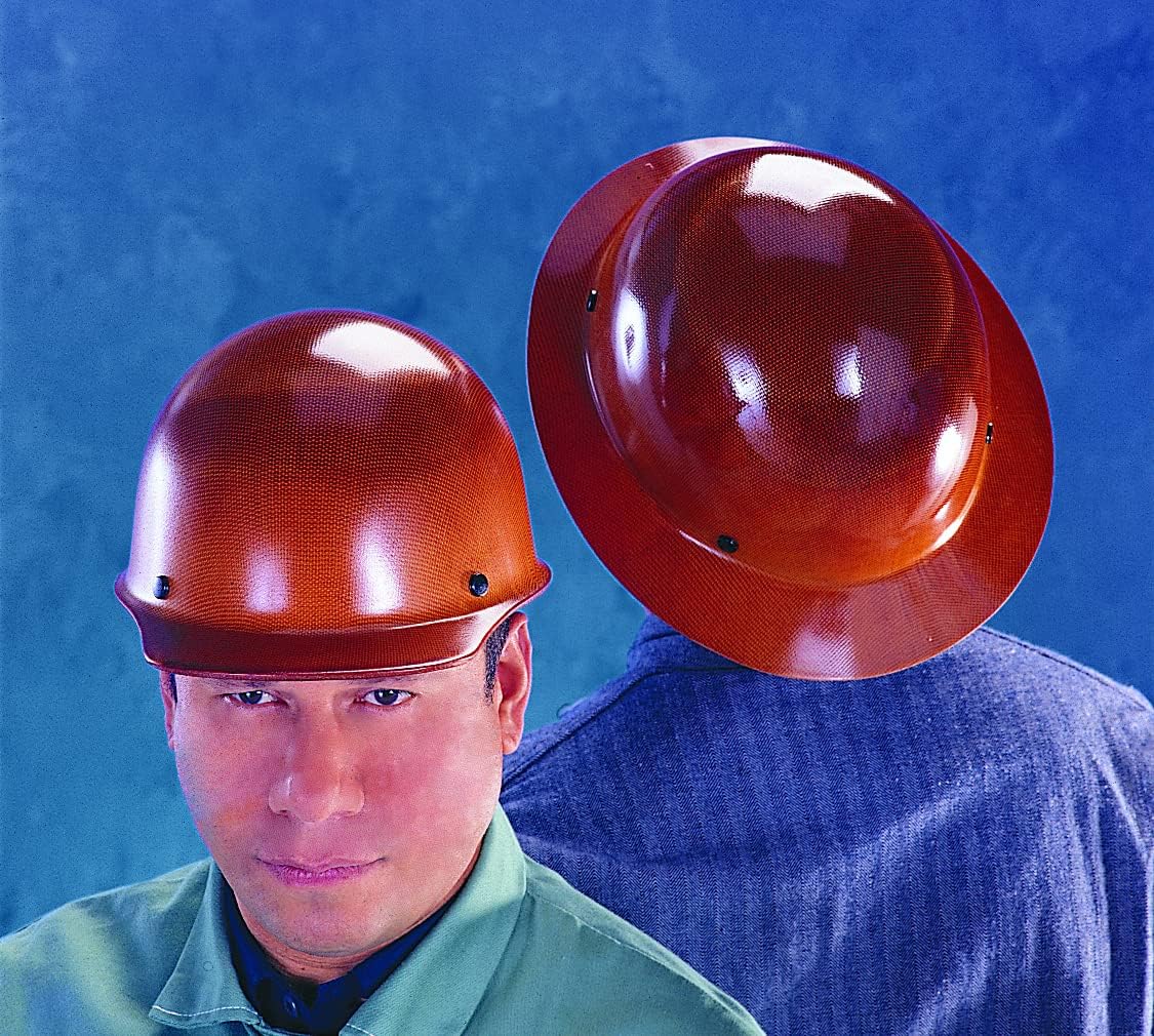 MSA 482002 Skullgard Cap Style Safety Hard Hat with Fas-Trac III Ratchet Suspension, Welders Lugs Attached | Non-slotted Hat