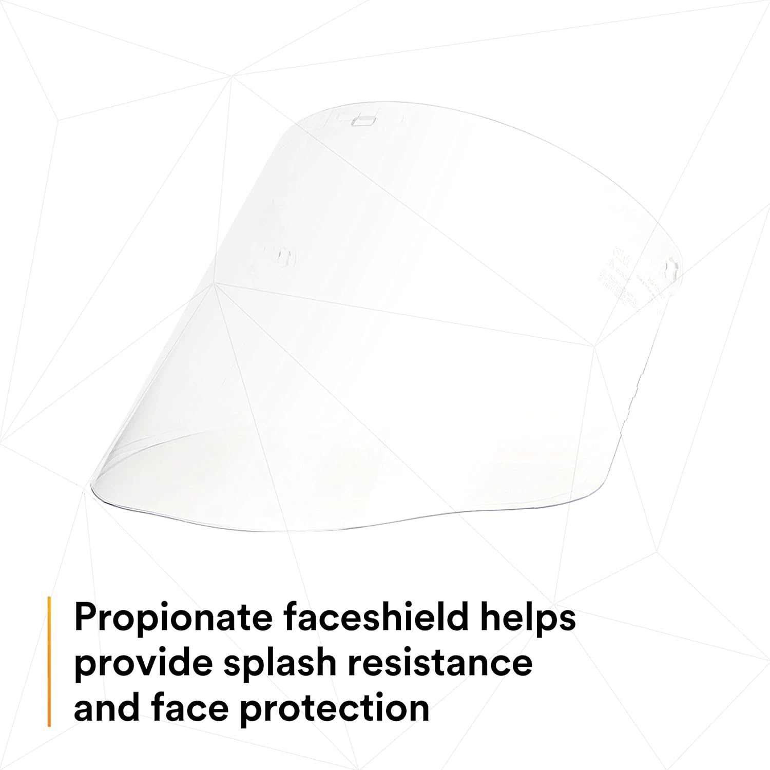 3M Clear Propionate Faceshield W96, Pack of 10, 82700-00000, Molded