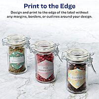 AVERY Glossy White Hexagon Labels, Sure Feed Technology, 1-1/2" x 1-47/54"