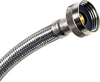Certified Appliance Accessories Braided Stainless Steel Water-Inlet Hose, Female to Male, 1 ft (12 in) - WI12SSFM