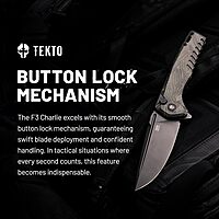 TEKTO F3 Charlie Button Lock Folding Knife