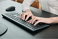 Lenovo Professional Wireless Keyboard and Mouse Combo, 2.4 GHz USB Wireless Receiver, Full Size Ambidextrous Mouse, 24 Month Battery Life, Black