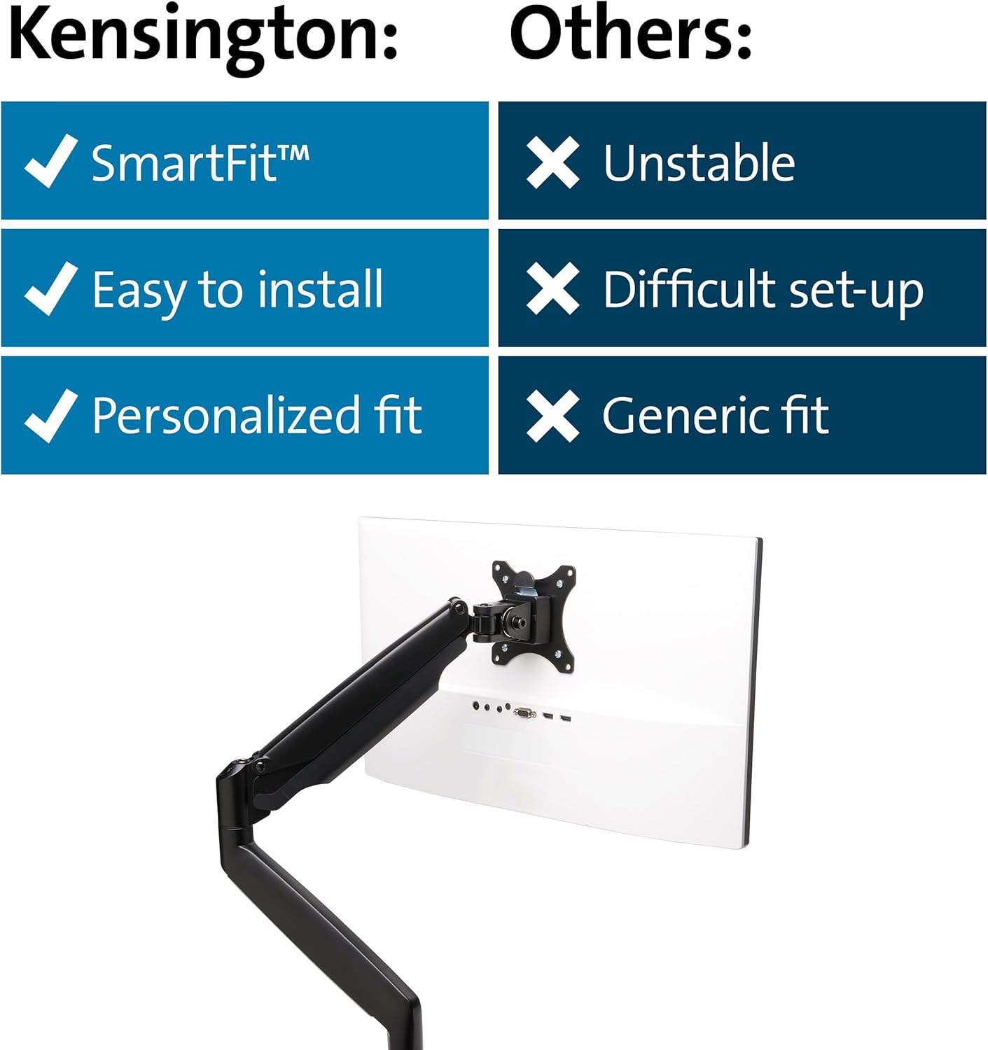 Kensington SmartFit One-Touch Height Adjustable Monitor Arm