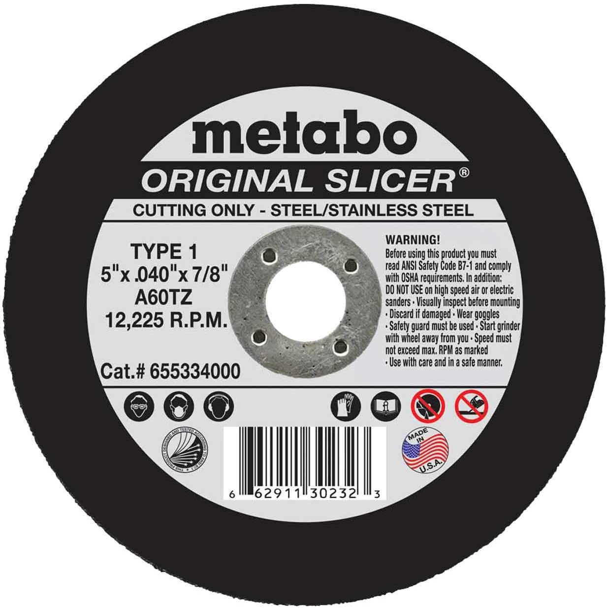 Metabo Slicer Cut Off Wheel 5" X .040" Pkg = 50